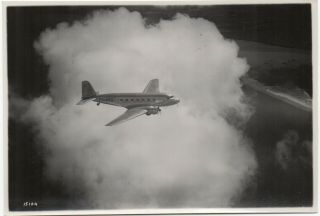 Vintage Photo - Klm Dc - 2 Ph - Aks In - Flight