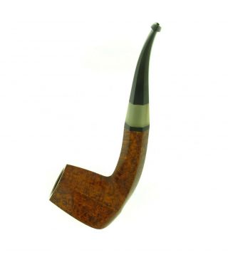 Poul Ilsted Horn Insert Paneled Birds Eye Pipe Unsmoked