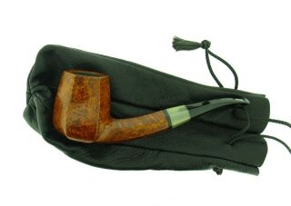 POUL ILSTED HORN INSERT PANELED BIRDS EYE PIPE UNSMOKED 3