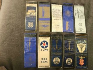 Box of many hundreds of US Navy Ship matchbook matchcovers 5