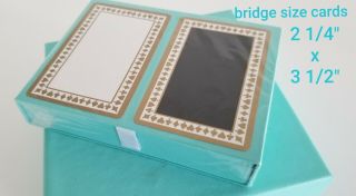 Tiffany & Co.  Box Of 2 Decks Of Playing Cards Set Black And White