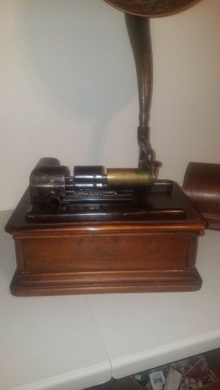 Edison Opera Phonograph Mahogany Cylinder Player All Serial 389 No Horn
