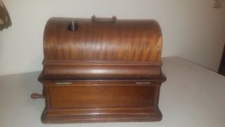 Edison Opera Phonograph Mahogany Cylinder Player All Serial 389 No Horn 6