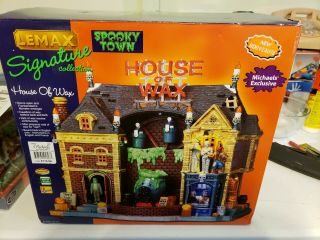 Lemax Spooky Town Halloween Village House Of Wax Lights And Animated