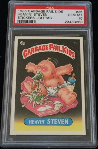 1985 Topps Garbage Pail Kids 1st Series 3b Heavin Steven Glossy Psa 10 Gem