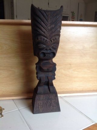 United Airlines 25 Years Serving Hawaii 25th Anniversary Tiki God Statue 1972
