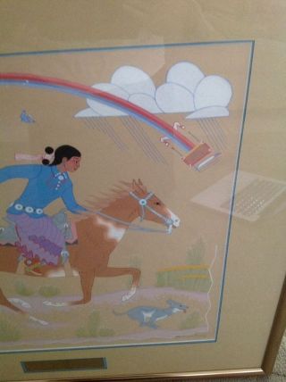 Harrison Begay Painting Navajo Woman Riding To Her Sheep Camp 9