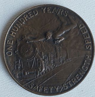 1927 B & O Railroad Bronze Medal,  Commemorative 100 Year Anniversary