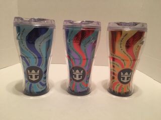 Royal Caribbean Coca Cola Cup Mug Refill Drink Package Set Of 3 Different