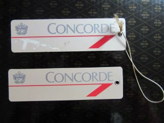 Concorde Plastic Luggage Tags (2) Aeroplane British Airways Ba