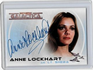 Battlestar Galactica - Colonial Warriors - Anne Lockhart Autograph Card A17