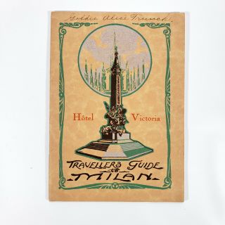 1920s Milan Italy Travellers Guide Travel Booklet Vintage Italian Map Ads