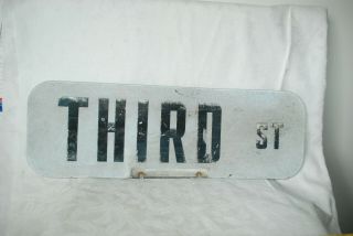 Third St Vintage Retired Classic Aluminum Double Sided Street Sign