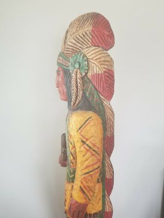 Hand Carved Wooden Cigar Store Indian 6ft.