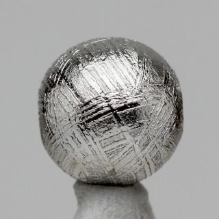 Gibeon Iron Meteorite Bead RHODIUM PLATED Jewelry Drilled Etched WIDMANSTATTEN 4