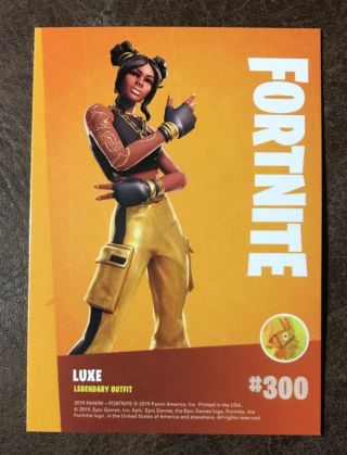 FORTNITE 2019 Legendary Outfit LUXE Foil Parallel Card SSP 300 Crystal VHTF 4