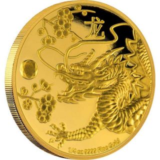 Niue - 2016 - Gold $25 Proof Coin - 1/4 Oz Feng Shui Money Dragon -