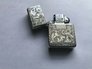 RARE 1950’S STERLING SILVER LIGHTER CASE WITH ZIPPO INSERT 3
