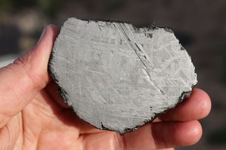 Muonionalusta meteorite etched full slice 93.  2 grams 2