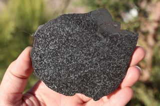 impact melt meteorite NWA full slice 66.  9 grams under classification 2
