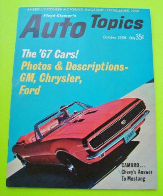 Oct 1966 Auto Topics Clymer Mag All  