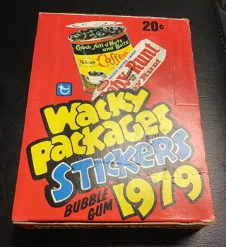 1979 Topps Wacky Packages 1st Series Box Of Wax Packs