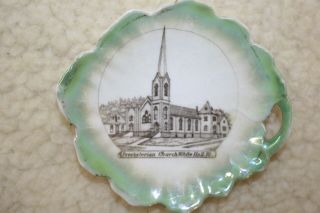 Novelty Dish - White Hall,  Illinois Presbyterian Church - By Wheelock In Germany