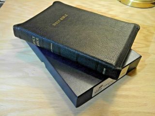First Edition R.  L.  Allan 43 Kjv Longprimer Black Highland Goatskin Bible