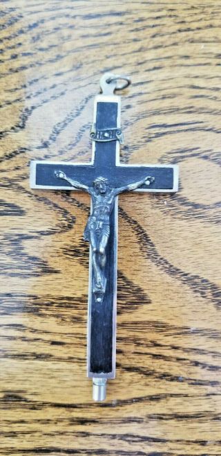 Religious Relics Hidden Compartment German Crucifix