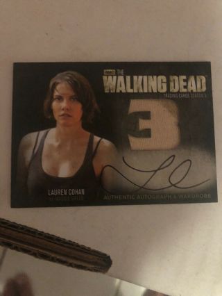 Walking Dead Season 3 Pt 1 Am2 Autograph Wardrobe Card Lauren Cohan As Maggie