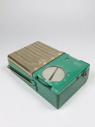 Rare Green 1959 SONY TR - 86 Reverse Painted Transistor Radio From Japan - 7