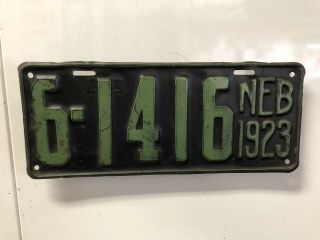 1923 Nebraska License Plate
