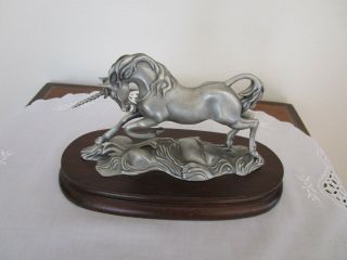 Chilmark Large Pewter Unicorn Statue By Rebecca Sylvan Limited Edition