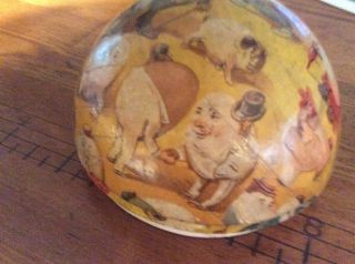 Antique Paper Ball Candy Container Egg Head People Christmas Easter
