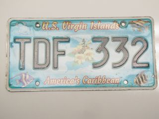 St.  Thomas Usvi Us Virgin Islands Americas Caribbean Fish License Plate Tdf 332
