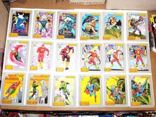 1992 Dc Cosmic Impel Base 180 Card Set Superman Batman Wonder Woman Aquaman