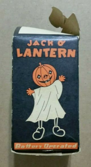 Jack O ' Lantern Battery Operated Light,  Made In Japan,  1950 ' s 5
