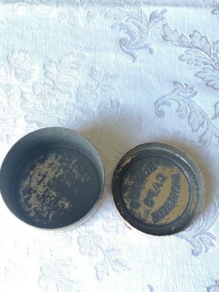 Vintage 1920s California Cap Co.  100 No 6 Blasting Caps Tin for Hercules Powder 7