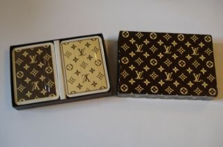 Rare Nib Louis Vuitton Monogram Playing Cards