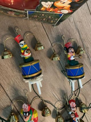 1992 Mr Christmas Disney Mickey’s Marching Band Musical Bells Box 8