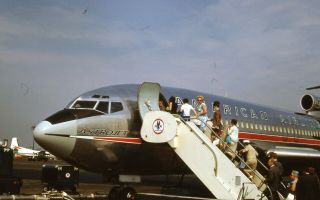 35mm Slide Airport 1967 American Airlines Planes At Newark Airport