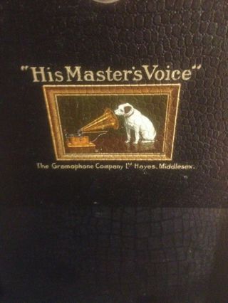Antique His Masters ' Voice,  HMV,  green snakeskin gramophone,  England,  model 101 3