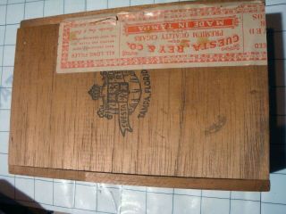 Cuesta Rey Co Tampa Fl Florida Vintage Wood Cigar Box Number Two English Market