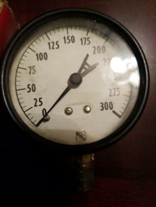 VINTAGE ASHCROFT Pressure Gauge 0 - 300 PSI 2 1/2 INCH DIAMETER steampunk 2