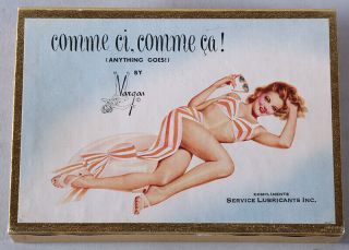 1940s Complete Gift Boxed Double Set Of Vargas Girl Playing Cards Pin - up 4