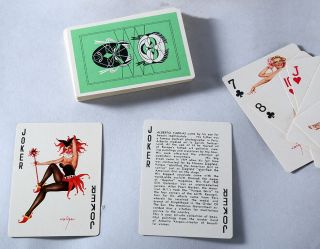 1940s Complete Gift Boxed Double Set Of Vargas Girl Playing Cards Pin - up 6