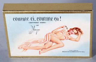 1940s Complete Gift Boxed Double Set Of Vargas Girl Playing Cards Pin - up 8