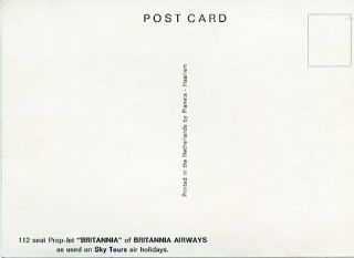 Airline Issue Postcard Britannia Airways Britannia 2
