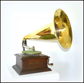 ZONOPHONE CONCERT GRAND PHONOGRAPH WITH LARGE HORN - WE SHIP WORLDWIDE 11