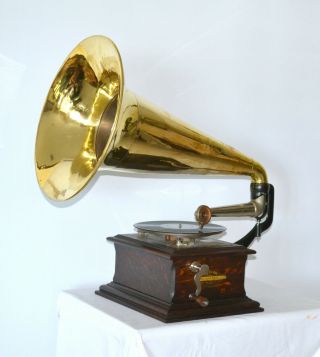 ZONOPHONE CONCERT GRAND PHONOGRAPH WITH LARGE HORN - WE SHIP WORLDWIDE 4